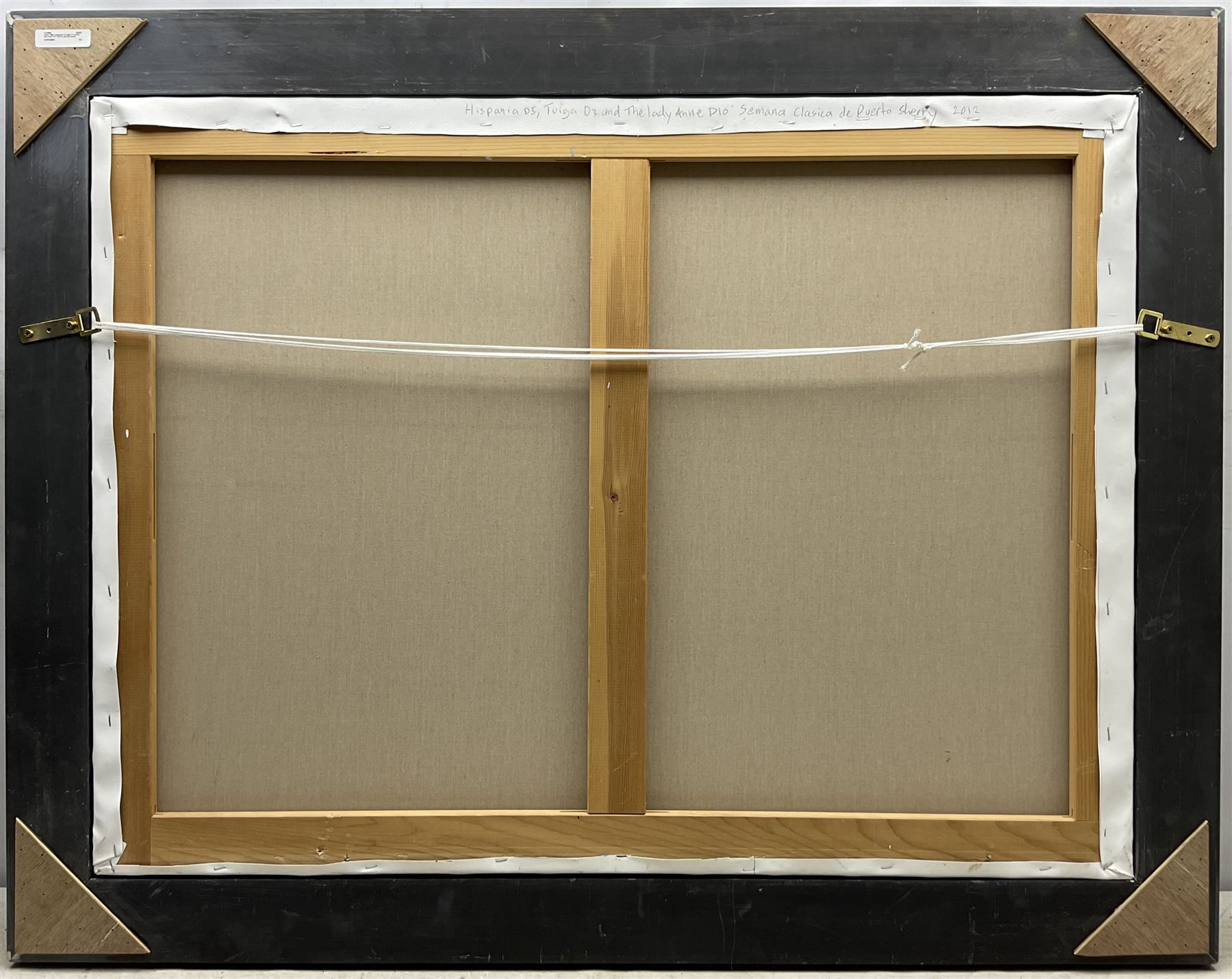 James Miller (British 1962-): 'Hispania D5 Tuiga D3 and The Lady Anne D10 - Semana Clásica de Puerto Sherry 2012', oil on canvas signed, titled verso 75cm x 100cm