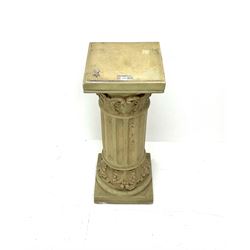 Corinthian style plant stand on square base
