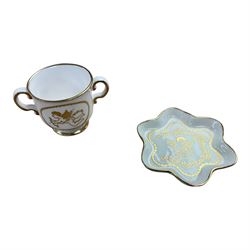 Collection of miniature tea services and teacups, together with a collection of thimbles 