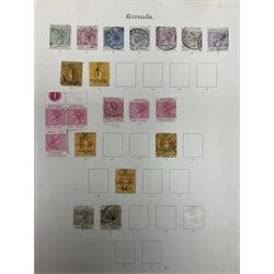 Grenada Queen Victoria and later stamps, including 1861-79 one penny, six pence, one shilling, 1883 halfpenny to one shilling, King George V 1913 values to one shilling etc, housed on pages