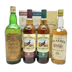 Four bottles of blended Scotch whisky, comprising Inver House, Bell's Islander' The Famous Grouse Islay Cask Finish,  various contents and proofs (4)