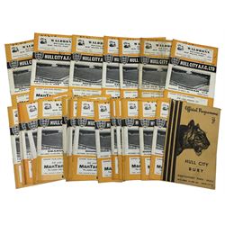 Collection of 1950s and later football programmes, including a quantity of 1950s and 1960s Hull City football programmes, five Under 23s/Schools International programmes and 1960s and later Football League Review Journals
