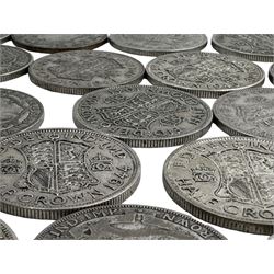 Approximately 1055 grams of Great British pre 1947 silver half crown coins