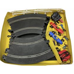 Scalextric - Marks & Spencer Starsky & Hutch set with '76 Gran Torino and Chevrolet Corvette cars, boxed; an earlier Tri-ang Scalextric 'Set 30' Model Motor Racing set containing Lotus and Cooper racing cars with controllers, track, figures and instruction pack, boxed; and a Scalextric catalogue Fifth edition c1964