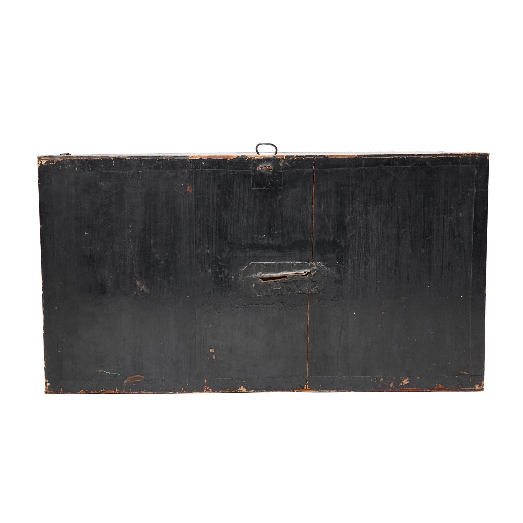 Taxidermy - Brown Trout (Salmo Trutta), skin mount set over river bed, with reeds and ferns, against blue painted back drop, enclosed within an ebonised bow-front display case, W58cm 