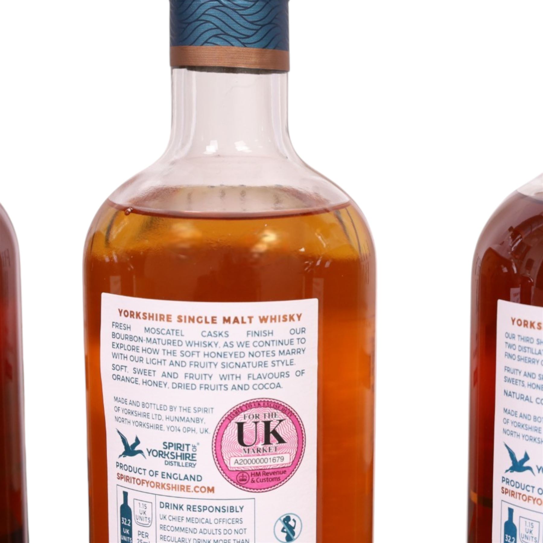 Sprit of Yorkshire Distillery, Filey Bay Sherry Cask Reserve #3 single malt whisky, 70cl 46% vol four bottles and Filey Bay Moscatel Finish Batch #2 single malt whisky, 70cl 46% vol