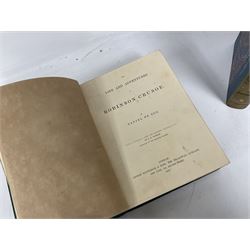 Campbell, John; The Naval History of Great Britain, two volumes, together with De Foe, Daniel; The Life and Adventures of Robinson Crusoe, pub George Routledge and Sons, London, The Works of Flavius Josephus, translated by Whiston, William, pub Henry G Bohn, London, one volume  and two other books