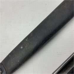 WWI British 1907 pattern bayonet, the 43cm fullered blade by Wilkinson with various marks to the ricasso; in leather covered scabbard numbered 294 to the throat and stamped M/58 L58.5cm overall