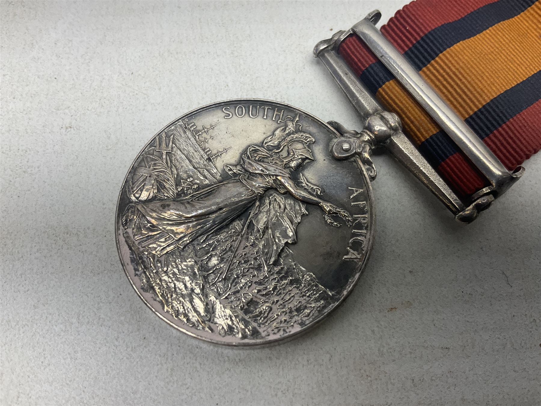 Queens South Africa Medal with clasp for Cape Colony awarded to 3250 Pte. W. Scott 10th Hussars with ribbon