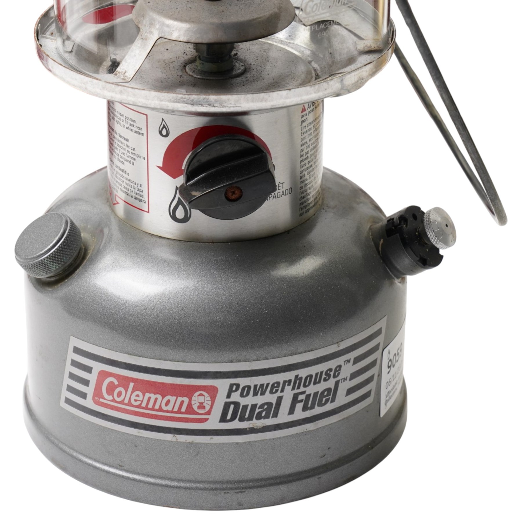Bialaddin paraffin pressure lantern, Coleman Powerhouse pressure lantern and three Tilley pressure lanterns