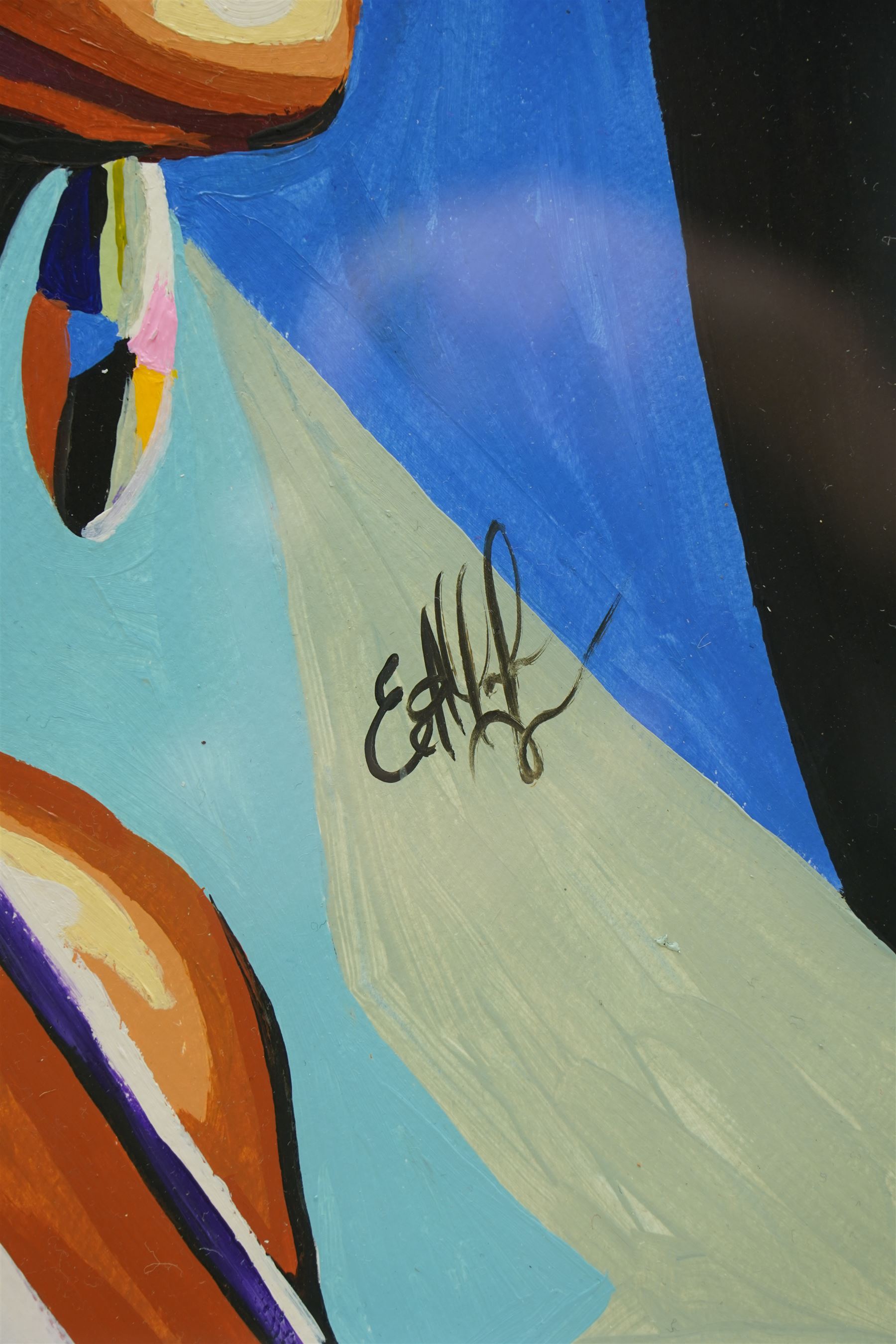 E A Chernenko (Ukrainian contemporary): Rhianna - Pop Art, acrylic on paper signed, certificate of authenticity verso 41cm x 29cm