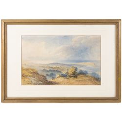 John Cantiloe Joy (British 1806-1866): View Over the Coast, watercolour signed 25cm x 40cm 