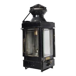 WWI British Officers paraffin lamp by JC & W Lord, Birmingham, complete with carrying case containing fuel can, together with a military issued Bialladin lamp with broad arrow marked 1955