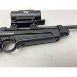 Crosman Model 2250B .22 cal. CO2 rifle, with PAO red dot sight and skeleton stock, serial no.221B76447, L77.5cm overall  NB: AGE RESTRICTIONS APPLY TO THE PURCHASE OF AIR WEAPONS.