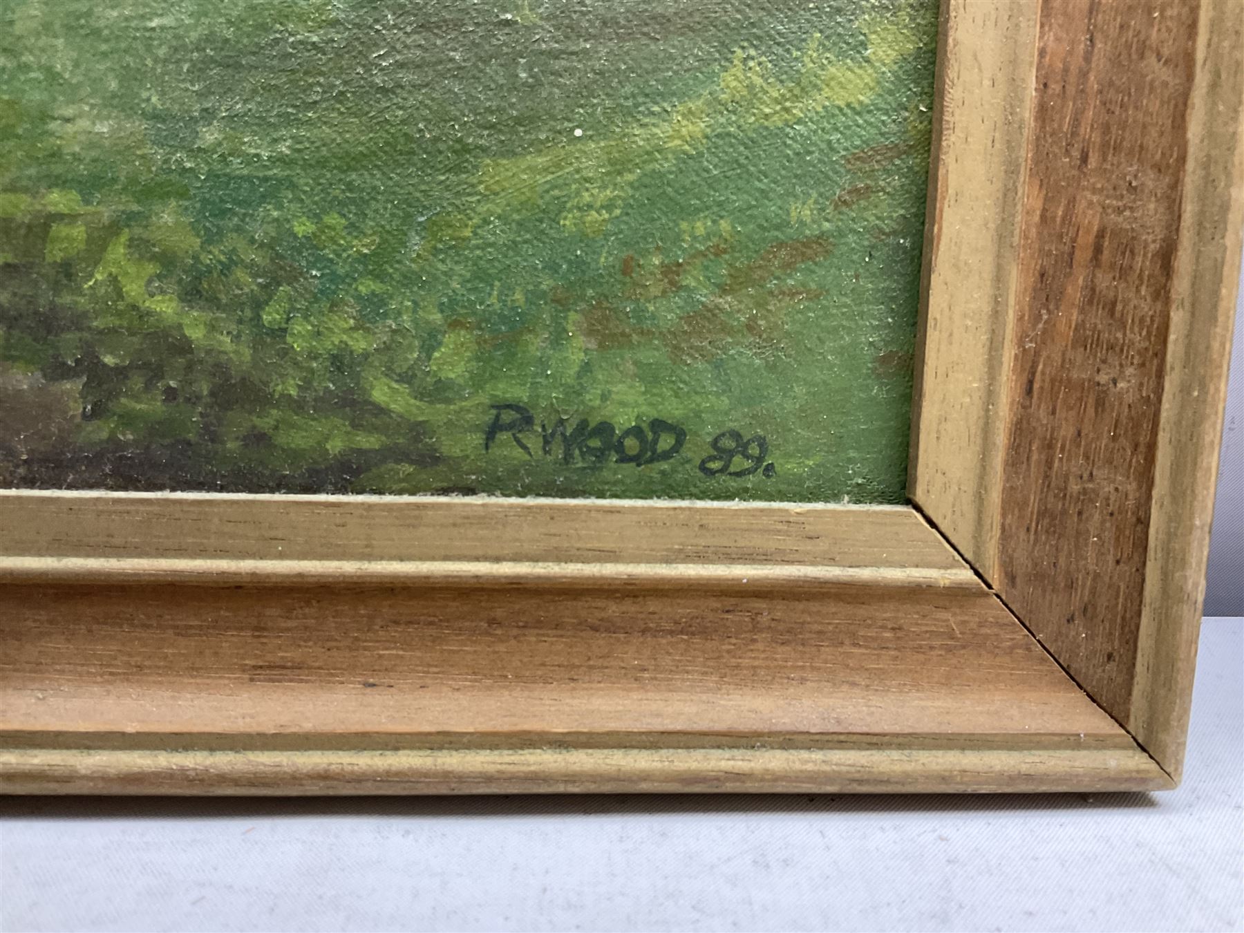 Robert Wood (British 20th century): 'The Lane Silpho' & two other North Yorkshire Farm scenes, three oils on canvas & board signed and dated (19)89/92/93, 28cm x x 44cm diminishing (3)