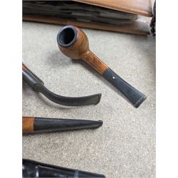 Karl Hart Schwetzingen cigar mould, together with a collection of pipes, including makers Carey, Stanwell, Dunhill etc