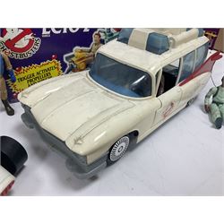 Ghostbusters - 'ECTO 1' car with two figures; ECTO-2 Vehicle, Highway Hunter Action Ghost Vehicle and Haunted Vehicles Air Sickness; all boxed; racing car with Egon Spengler driver; two 1984 Marshmallow Man figures; and four unopened carded/boxed figures etc