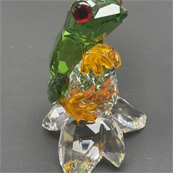 Pair Swarovski Crystal frogs, designed by Elizabeth Ademer, H8cm