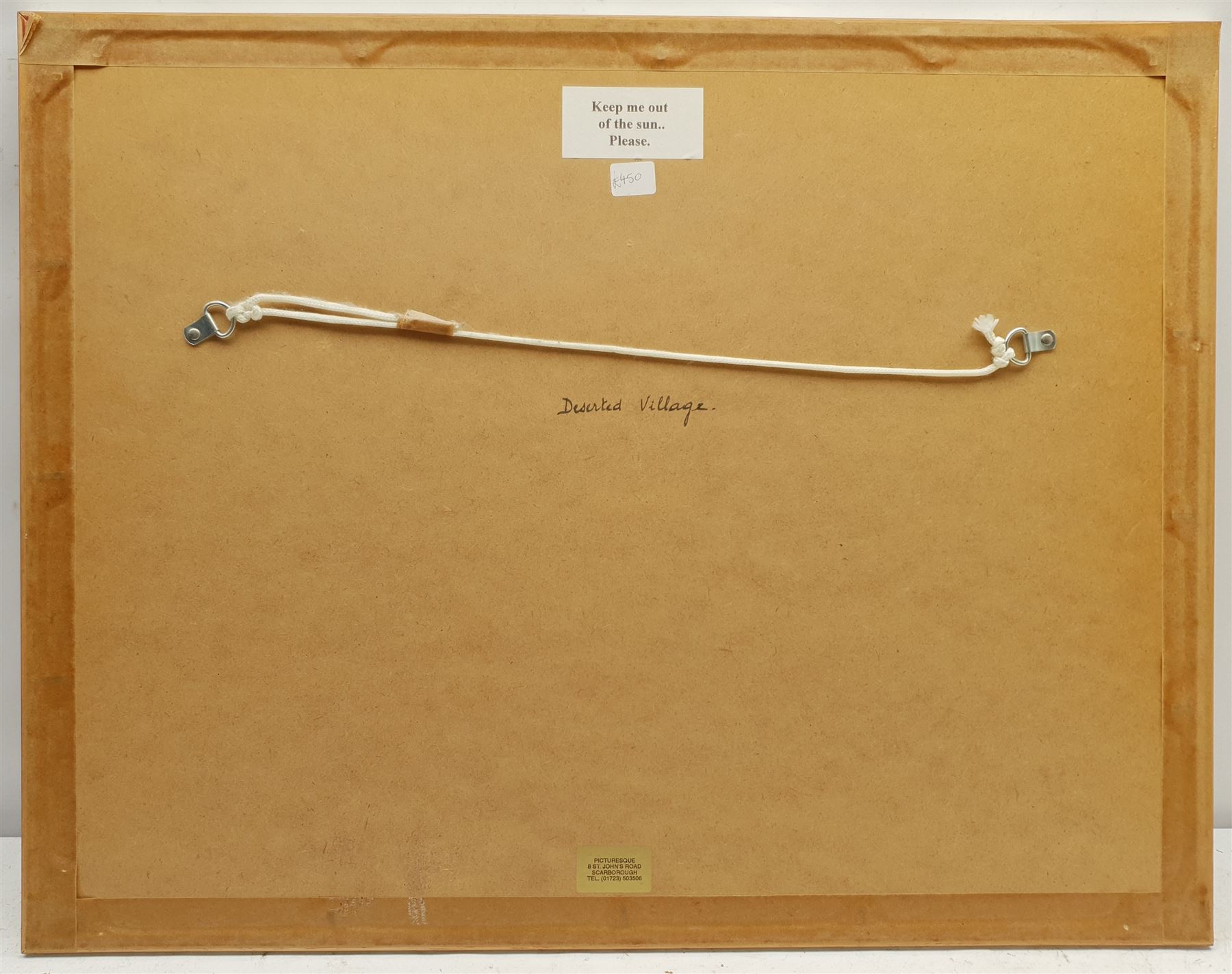 Madeleine Eyland (Belgian/British 1930-2021): 'Deserted Village', pastel signed, titled verso 33cm x 46cm 
Provenance: artist's studio collection. Marie-Madeleine Eyland (neé Legrain) was born in 1930 at Floriffoux, Belgium; she lived most of her life in Scarborough working as a nurse and an artist.