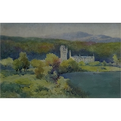 Claude Hamilton Rowbotham (British 1864-1949): 'Balmoral Castle', watercolour signed, original title verso 16cm x 25cm