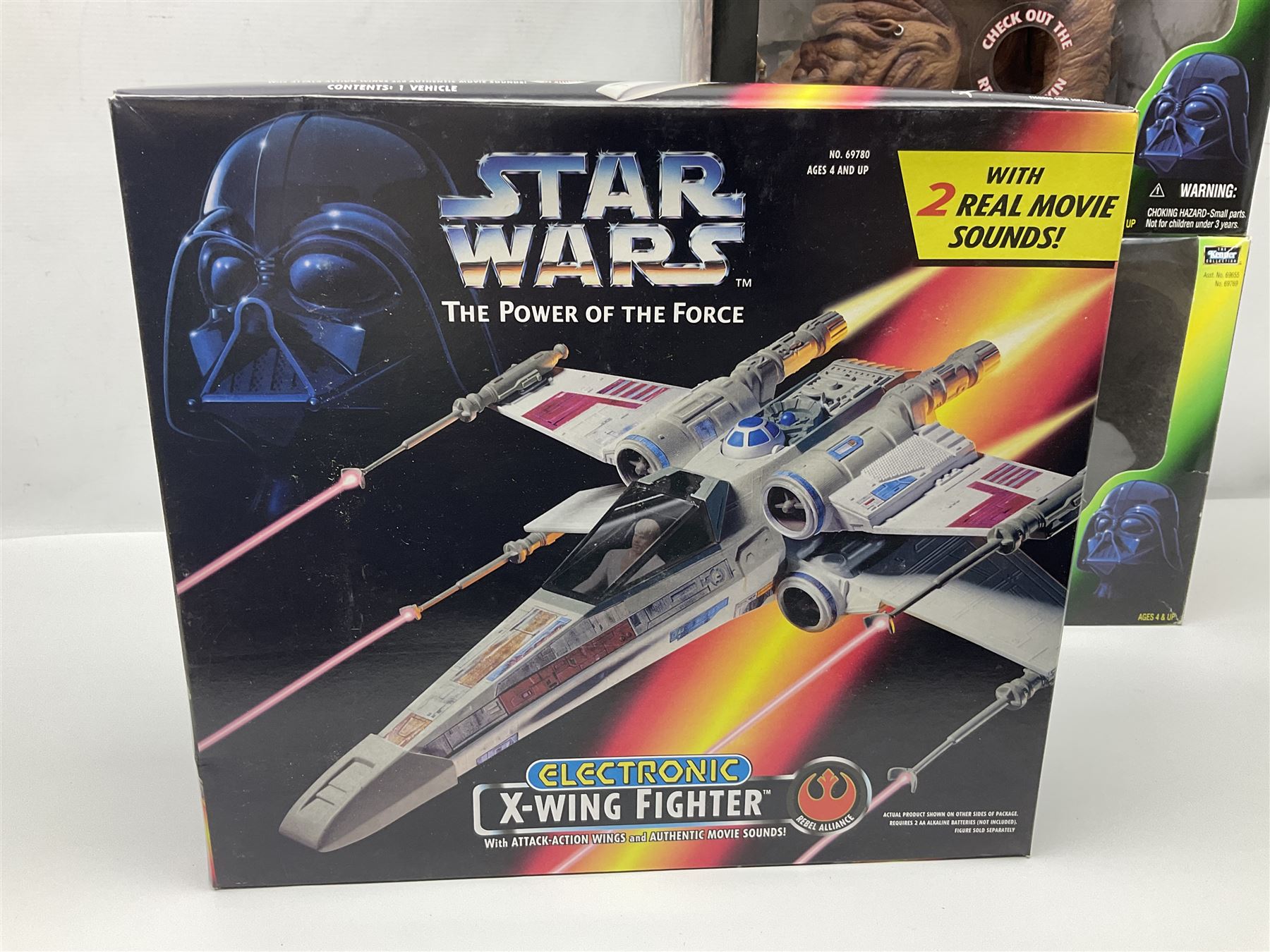 Star Wars - The Power of the Force - Electronic X-Wing Fighter; Rancor and Luke Skywalker; Bantha and Tusken Raider; Jabba the Hutt and Han Solo; and Ronto and Jawa; all in sealed boxes (5)