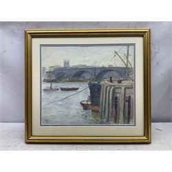 Percy Morton Teasdale (Staithes Group 1870-1961): Riverside Quay, watercolour signed 31cm x 37cm
Provenance: private collection; David Duggleby 10th June 2013, Lot 167; from the studio collection of the Robin Hoods Bay artist John Harold Wood whose sister was married to Teasdale.