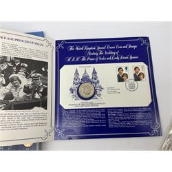 Coins including United Kingdom 1995 two pound coin on card, King George VI 1951 Festival of Britain crown, pre-decimal coinage etc, in one box