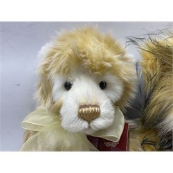 Charlie Bears - limited edition Plumo Collection 'Anke' CB191959A, limited to 3000; 'Cheese Whizz' CB202040C; and 'Cotton Candy' CB202040A; all with labels (3)