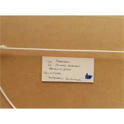 Les Pearson (British 1923-2010): 'The Harbour Scarborough' and 'Scarborough' from the Esplanade, pair watercolours and ink signed titled and dated '96, one with artist's Bridlington address label verso 15cm x 20cm (2)