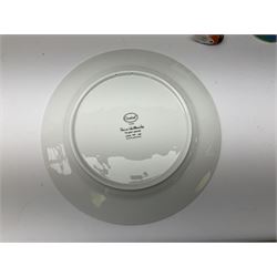 Goebel Rosina Wachtmeister cat figure and plate, both with original box, cat H8cm