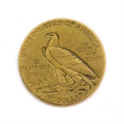 United States of America 1909 D Indian head gold five dollars coin