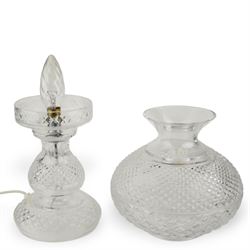  Waterford Inishmore pattern glass table lamp H48cm