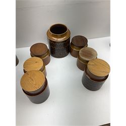 Collection of Hornsea Heirloom pottery, including storage jars, jugs and nine coffee pots