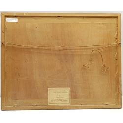 Robert Hardie Condie (Scottish 1898-1981): 'Masts and Nets Fraserburgh', mixed media signed, titled on gallery label verso 31cm x 42cm