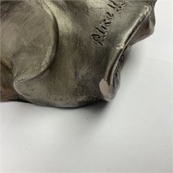 After Alexsander Danel for Austin Sculpture, Windswept, sculpture modelled as a female in flowing dress 