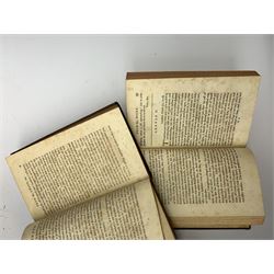 The Works of Alexander Pope. 1756. Nine volumes. Octavo. Full calf leather binding with gilt panelled spine.