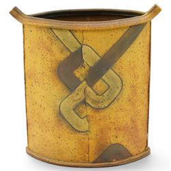 Jim Robison (British 1939-): Floor standing studio pottery vessel, impressed marks near base, H57cm 