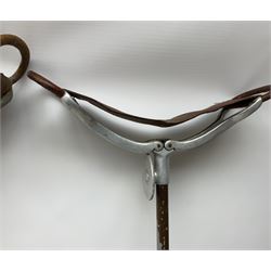 Adjustable Gamebird shooting stick, together with Mills Munitions shooting stick, Featherwate shooting stick, five others and two wooden walking sticks.  