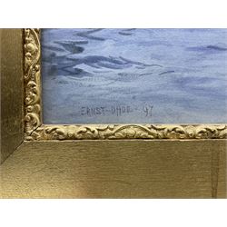 Ernest Dade (Staithes Group 1864-1934): Penzance Herring Fleet off Scarborough, watercolour signed and dated '97, 33cm x 50cm 
Provenance: private collection, purchased David Duggleby Ltd 6th March 2020 Lot 6