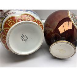 Carlton ware Rouge Royale lidded vase, two Royal Copenhagen dishes, pair Coalport saucers pattern no 7993 retailed by Soane & Smith, Copeland Heritage canted square shaped bowl, Spode Silver Jubilee mug, Ardalt Chineserie lidded vase etc