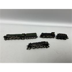 'N' gauge - Graham Farish Class A3 4-6-2 locomotive 'Flying Scotsman' No.60103 with eight-wheel tender; in associated box; Graham Farish Standard Class 4 2-6-4 tank locomotive No.80079; boxed; and kit-built 0-6-0 locomotive No.2995 with tender in Minitrix box (3)