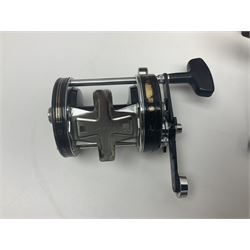 Three multiplier spool sea fishing reels, to include Swedish Abu Ambassaduer 700c Black, with spare spool, Swedish Abu Garcia Ambassadeur 6500 C3 CT MAG and Penn 515 MAG2, all boxed