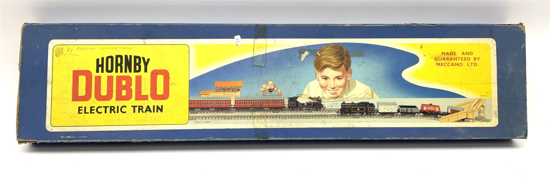 Hornby Dublo - three-rail EDP10 Passenger Train set with 0-6-2 tank locomotive No.69567, two coaches and track, in long box with instructions.