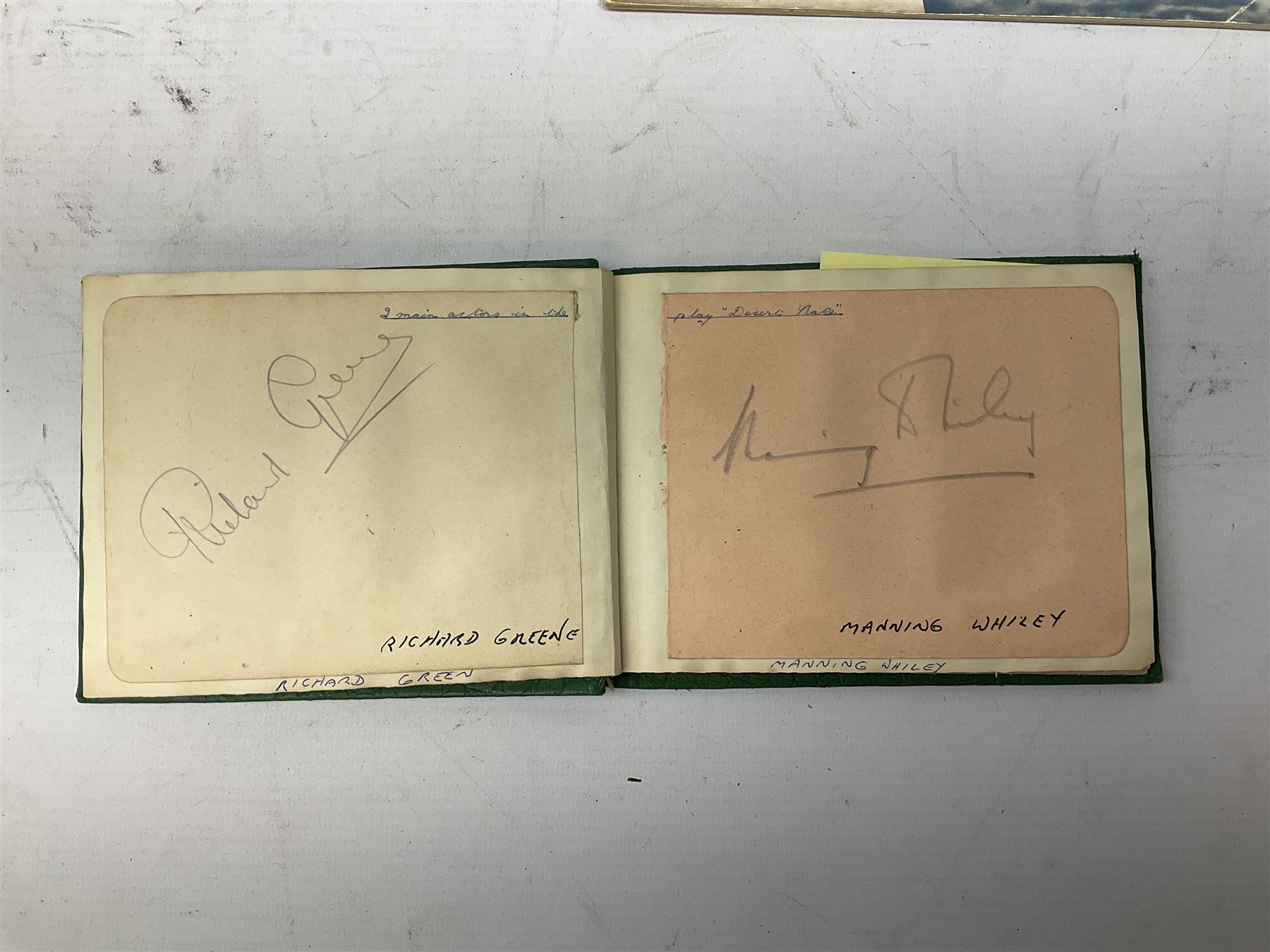 Autographs from film, stage, sporting personalities etc, including mid 20th century Hull City FC, Esmond Knight, John Clements, Kay Hammond, Richard Greene, Manning Whiley, Jerry Desmond etc, in albums, on pieces etc