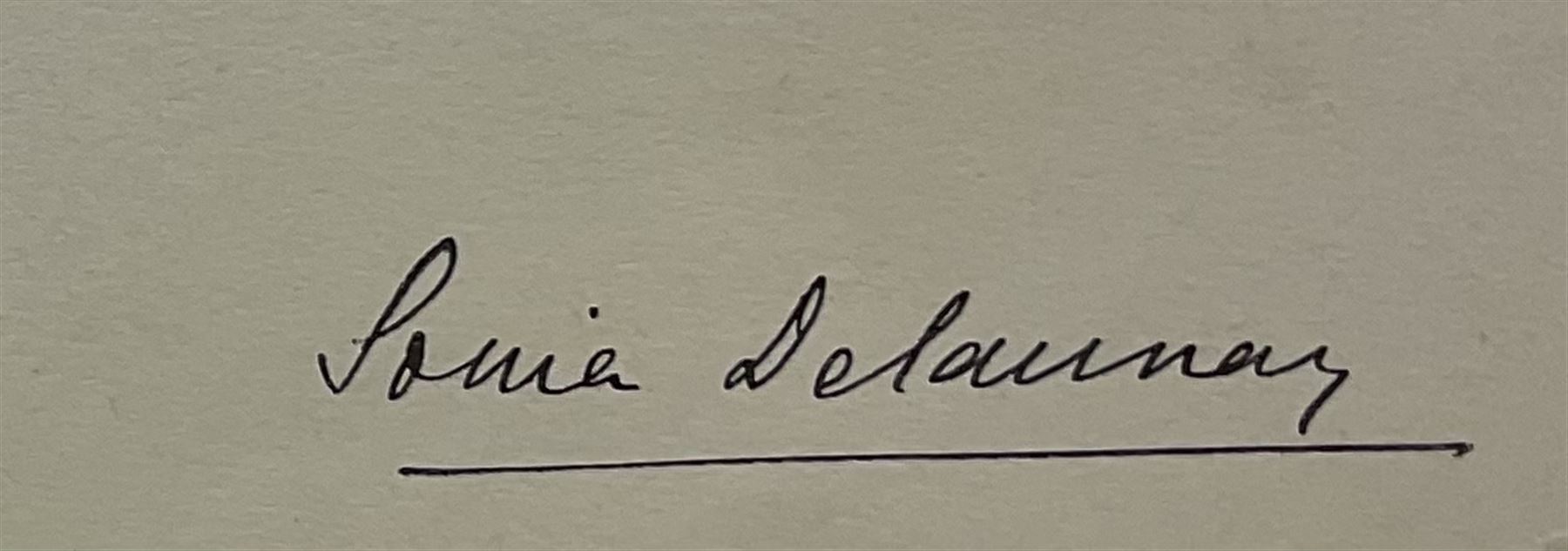 Sonia Delaunay-Terk (French 1885-1979): '1920' Girls Dresses, pochoir in colours with facsimile signature 38cm x 55.5cm (unframed)
