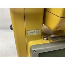Topcon land surveying equipment - GTS 226 Electronic Total Station, serial no.UN4962; in carrying case with charger and spare battery; together with Leica tripod (2)