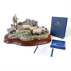 Border Fine Arts The Crossing, figure group model number B0013, on wooden plinth with cert...