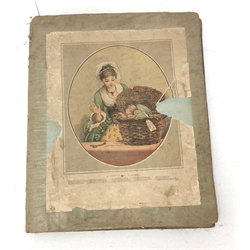  Victorian scrap book containing twenty linen covered leaves fully stocked with Victorian and early 20th century scraps, greeting cards, advertising ephemera and illustrations, large folio  