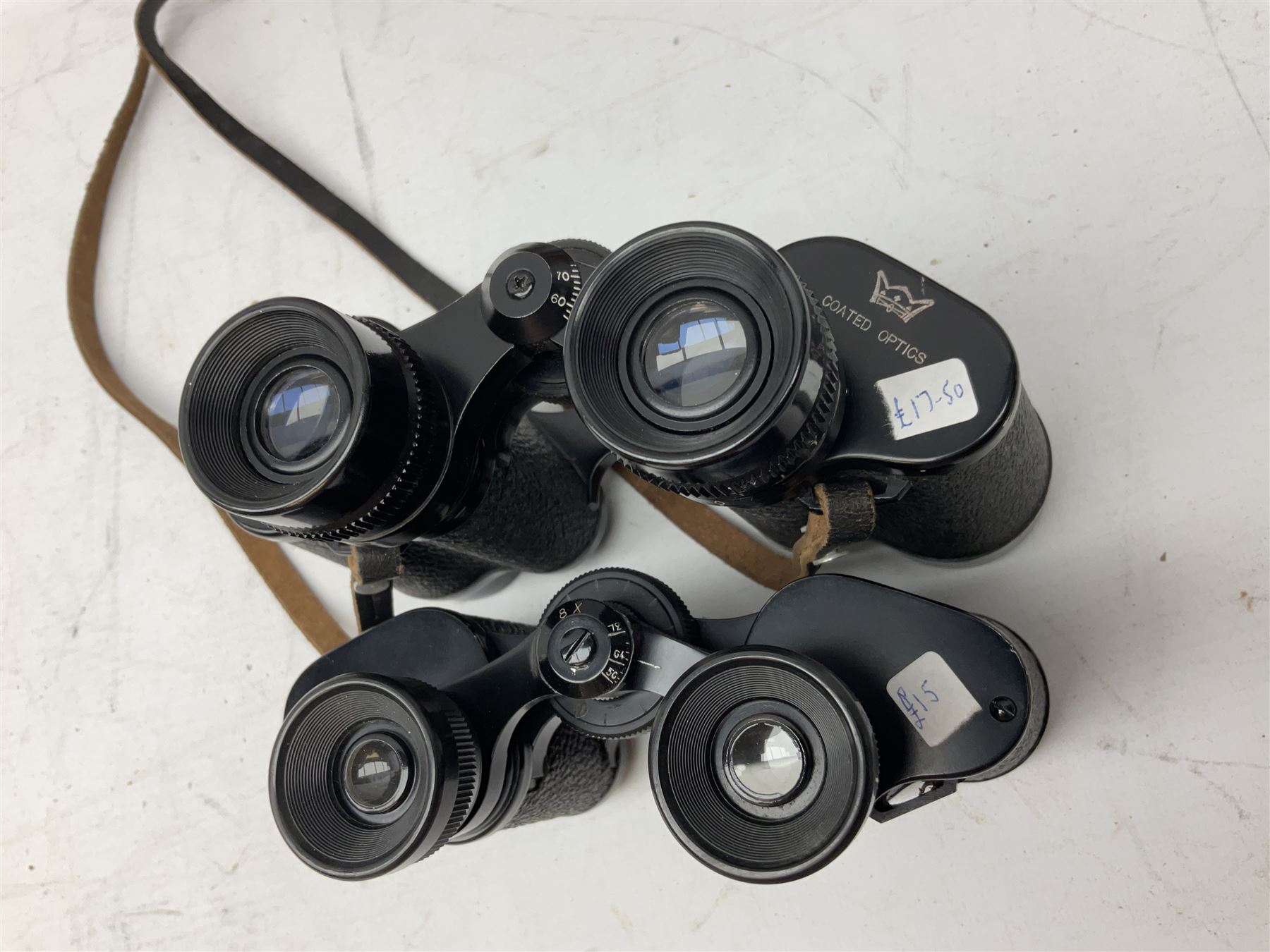 Eight cased pairs of binoculars, to include Noctovist Mk II 8x30, Prinz 8x30, Steiner Bayreuth 8x30, Springfield H.F.P 8x26 etc