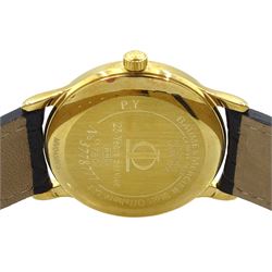 Baume Mercier Classima gentleman's 18ct gold automatic presentation wristwatch, Ref. MV045075, No. 3778777, white dial with date aperture, Swiss hallmark, on original leather strap, boxed with papers